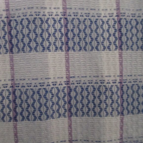 Tasso Elba Mens L/S Blue Fancy Cotton Casual Shirt - Size 18/34 or XXL - Picture 2 of 3